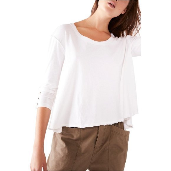 FREE PEOPLE Peony Long Sleeve Top in White - XS - Picture 3 of 3